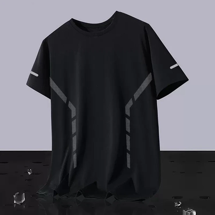Neue Ice Silk Laufshirts für Herren, lockeres Kurzarm-Oberteil, Basketball-Gym-Sportbekleidung für Männer, Fitness-Workout, atmungsaktives Mesh-T-Shirt – Detail 30
