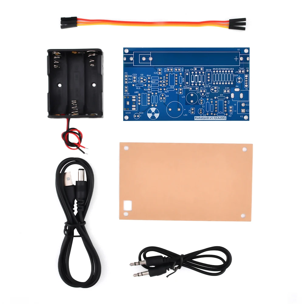 Imagem -06 - Diy Montado Geiger Contadores Kit Geiger Contador Módulo Miller Tubo gm Detector de Radiação Nuclear com Som Luz Alarme