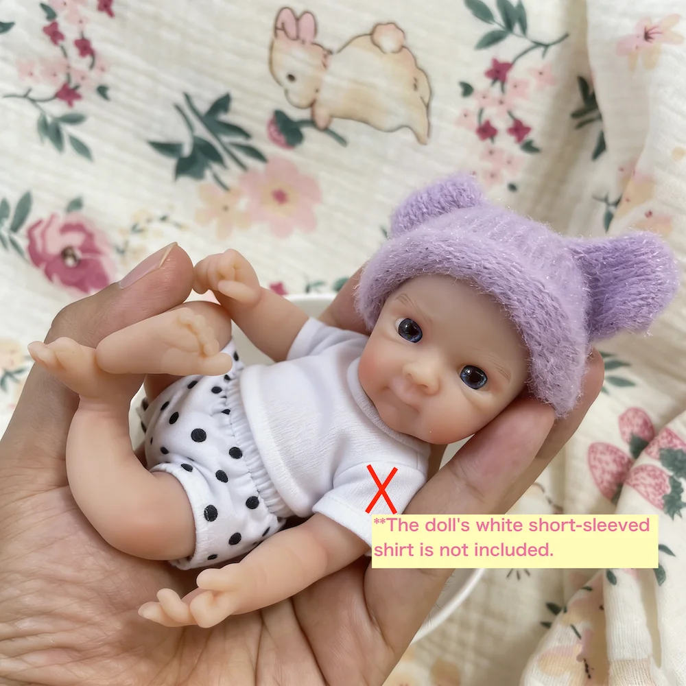 Mini Bettie de 15CM, muñeca Reborn de silicona totalmente lisa, cuerpo lavable para niña, Adorable muñeca de silicona de 6 pulgadas, regalo de cumpleaños y Navidad