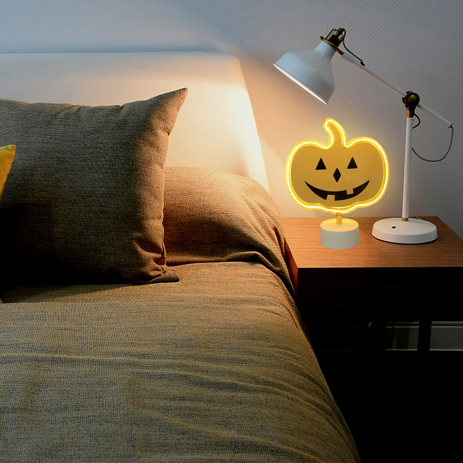 

Halloween Neon Light Sign Halloween Party Decor Pumpkin Light Illuminating Lamp Indoor Decoration Pumpkin Neon Lamp
