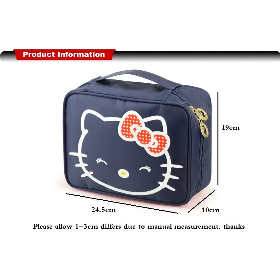 Hello Kitty Makeup Bag Waterproof and Convenient Cartoon Toilet Bag Travel Storage Bag Trendy Makeup Bag Travel Kit TS105