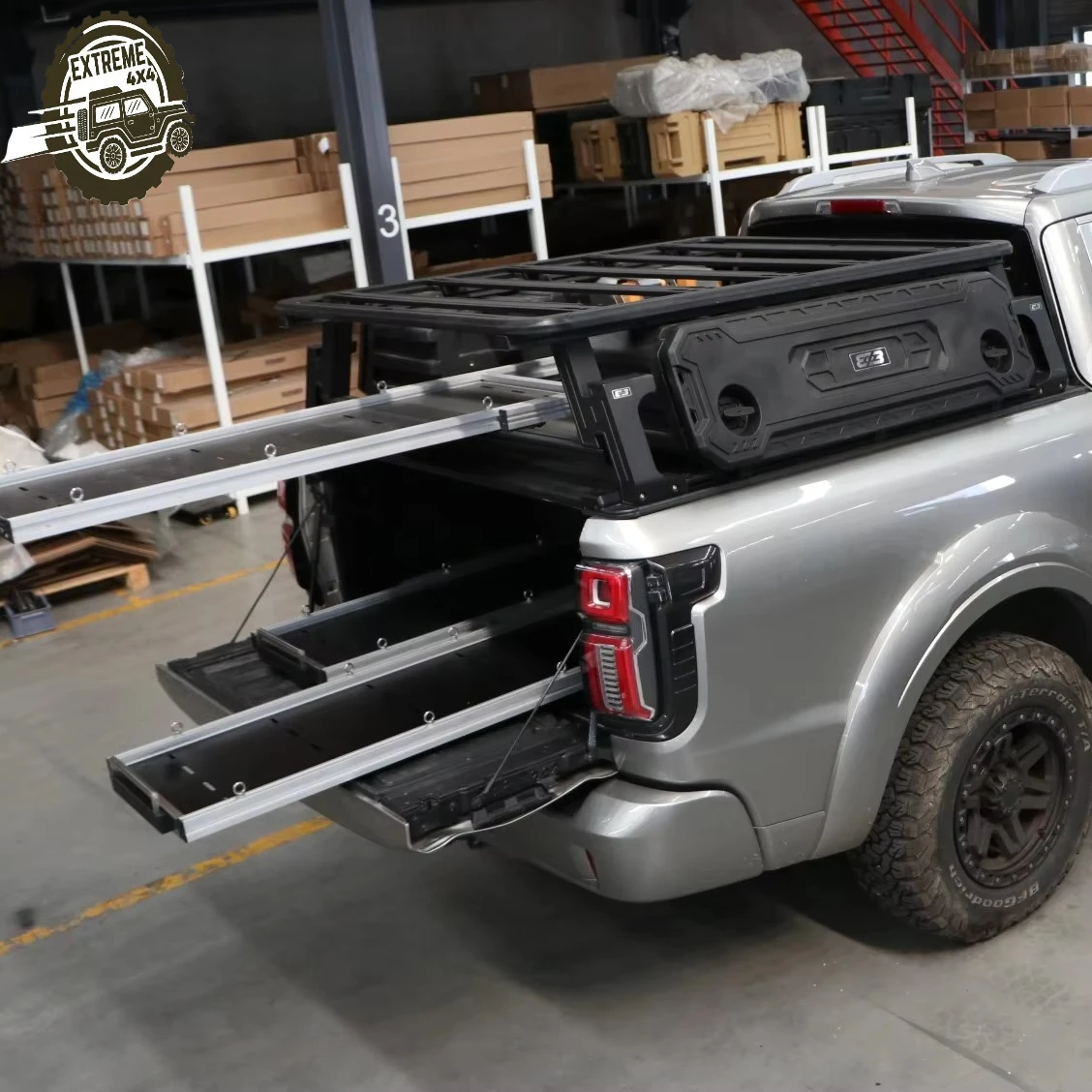 Aluminum Pickup Bed Slide Tray Pull-out Loading Plate for Storage