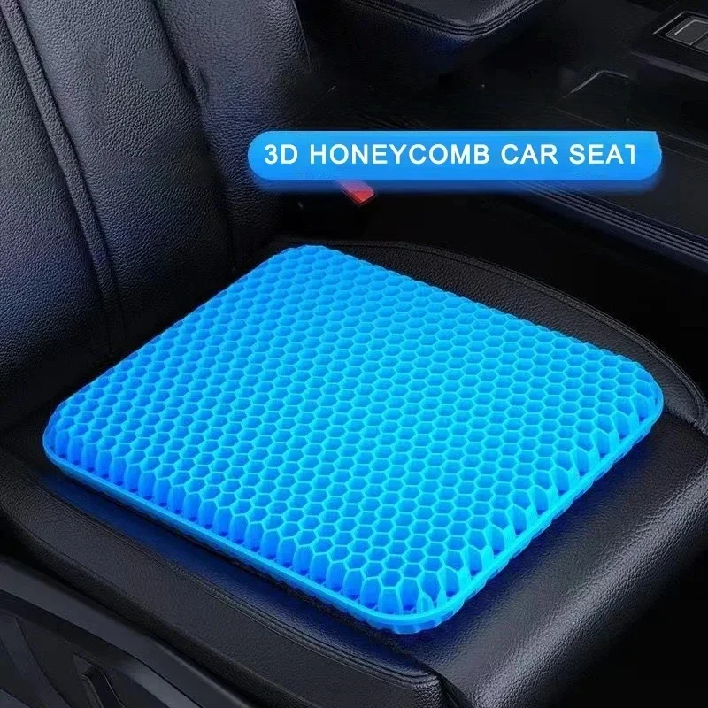 Car Seat Cushion Breathable Cool Gel Cooling Pad Universal Car Honeycomb Butt Pad Car Home Office Chair Cushion