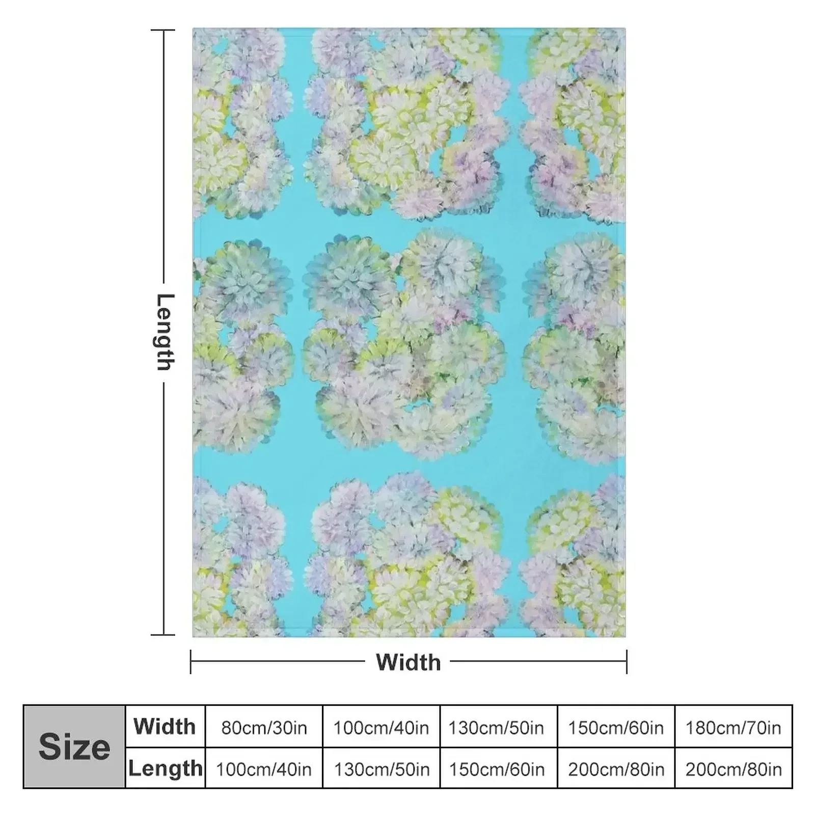 Blooming Flower-Textured Painting Throw Blanket Thin Soft Plaid Hair Vintage for sofa Flannel Blankets