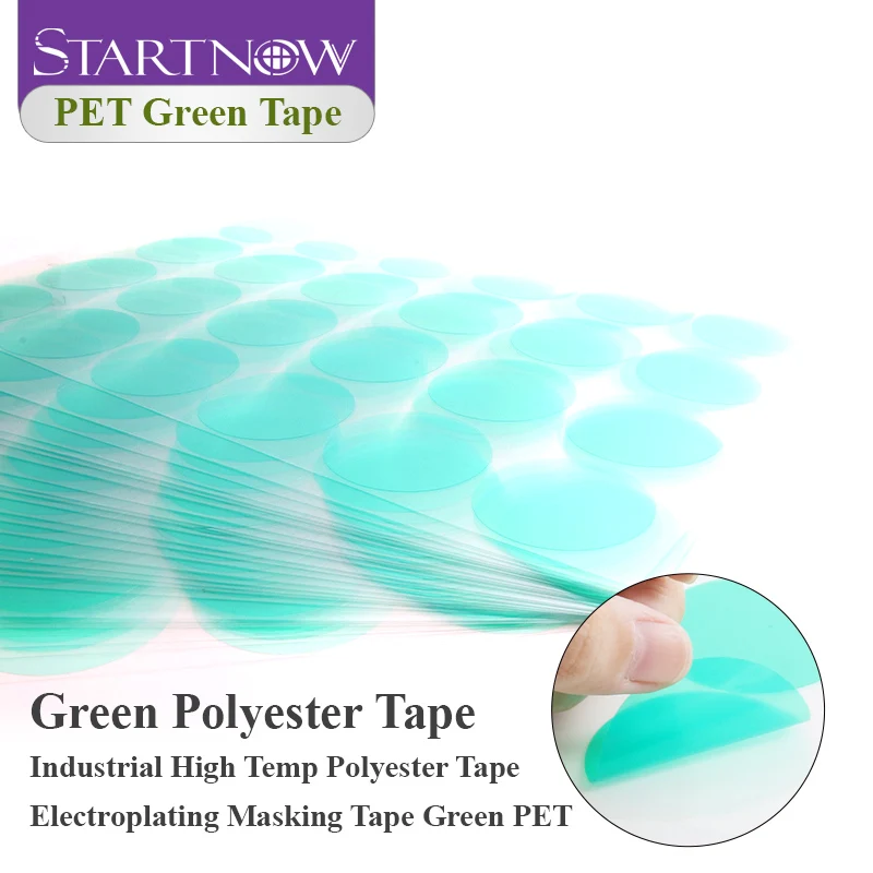 Startnow Green Polyester PET Tape High Temperature Resistant Electroplating Powder Coating Masking Acid Alkali Proof Tape