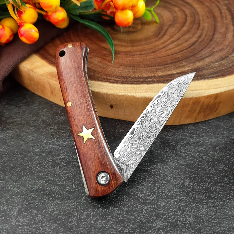 Folding Boning Knife Kitchen Damascus Steel Knife Meat Cleaver Butcher Knife Household Cooking Chef Slicing Knives KitchenTools