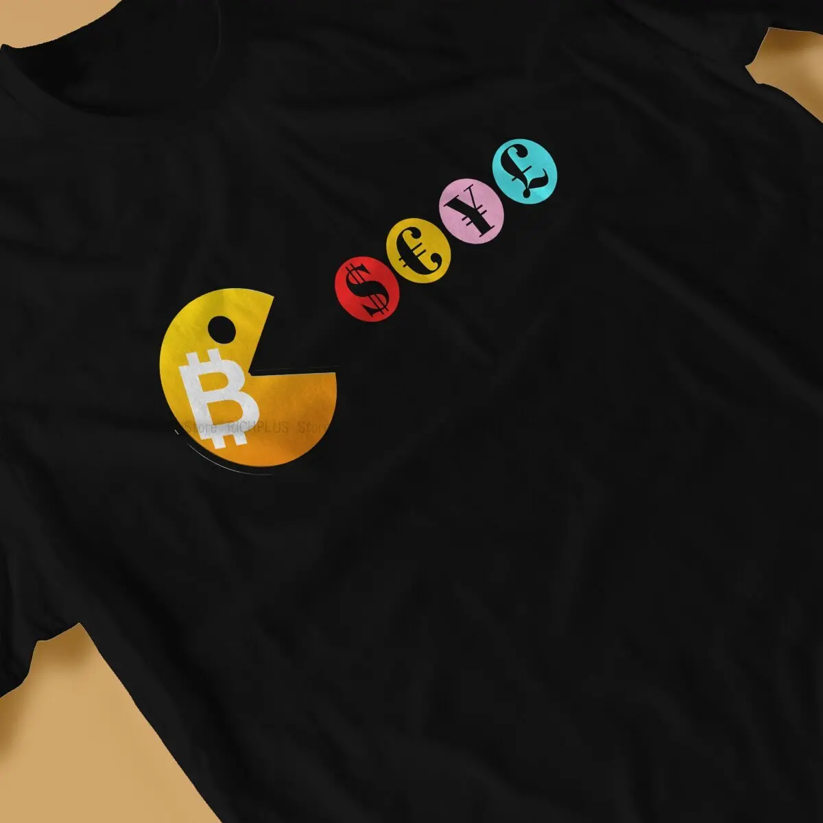 Cryptocurrency Newest TShirt for Men Bitcoin VS Fiat Round Collar Polyester T Shirt Hip Hop Birthday Gifts OutdoorWear