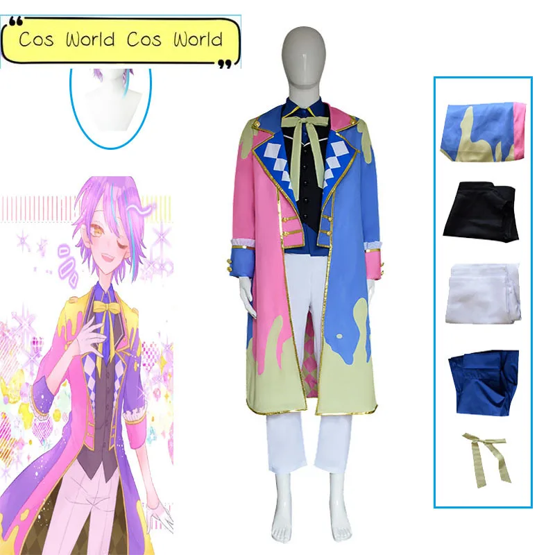 

Kamishiro Rui Cosplay Colorful Stage Project Sekai Costume Wig Wonderland Showtime Men Women Halloween Christmas Uniform Suit