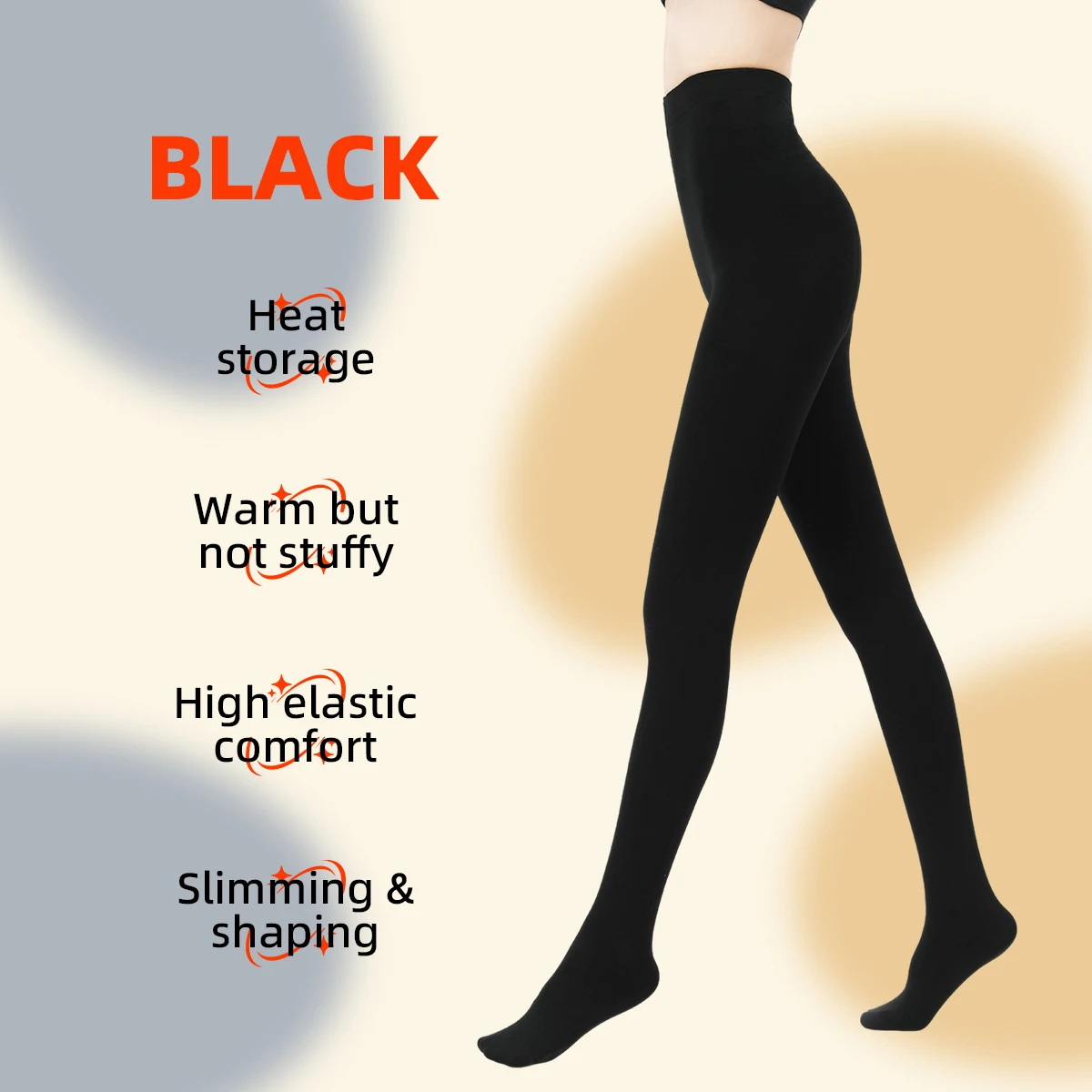 Sepasang legging bulu dan tebal wanita