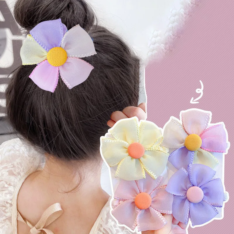 

1PCS Sweet Big Flower Girls Kids Elastic Hair Bands Children Hair Ties Princess Hair Accessories Baby Cute Headwear