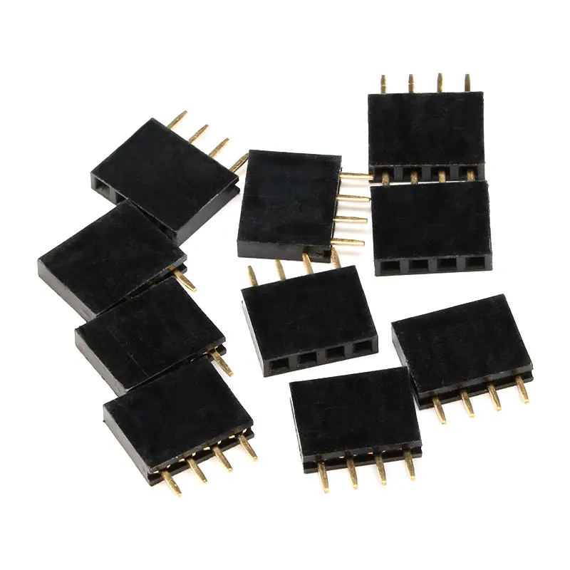 10PCS 2.54mm Single Row Female 2/3/4/5/6/7/8/9/10/11/12/13/14/15/16/17/18/19/20/22/24/25/40 P Header Connector Strip For Arduino