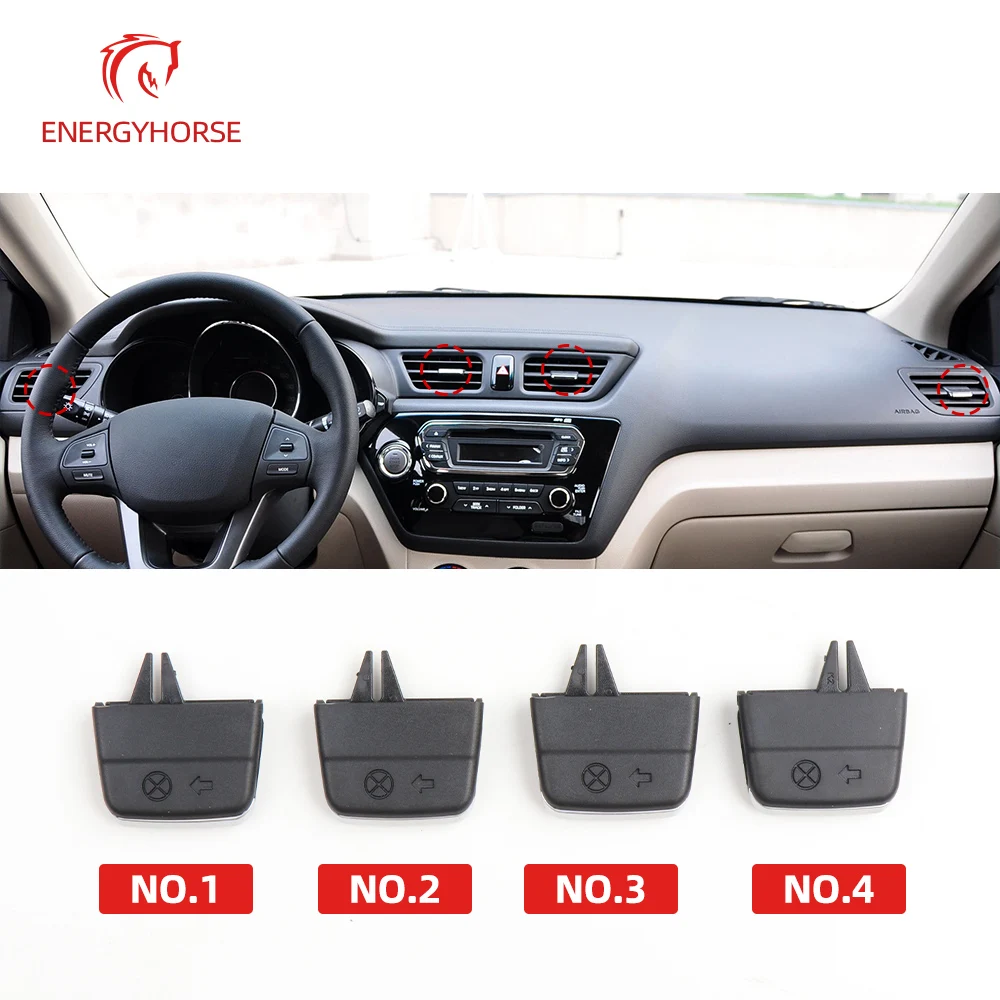 AC Vent Slider Repair Kit Car Air Conditioning Vent Outlet Grilles Clip Paddles 2011-2015 For KIA K2