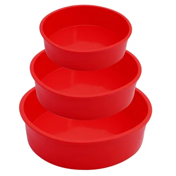 Moules à gâteaux ronds en silicone pour la cuisson de couches, mousseline de fromage, moules à gâteaux arc-en-ciel, 4 po, 6 po, 8 po