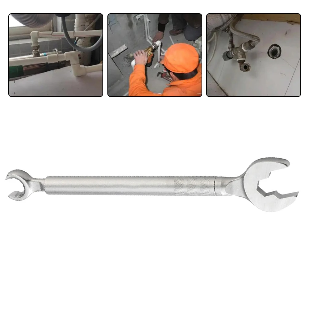 

For Installation Approx 265mm 10.6inch 2-in-1 Wrench 2-in-1 Plumbing Wrench Tool Open-End Wrench Compact Storage Design