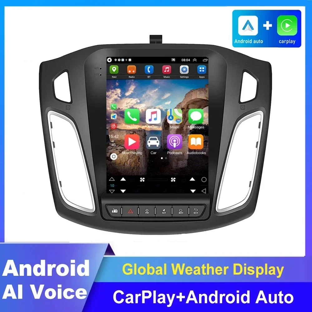 

9.7"Inch For Ford Focus 3 Mk3 2011-2019 2 Din Android 13 Car Radio Multimedia Player Video 8+128G Carplay Stereo Vertical Screen