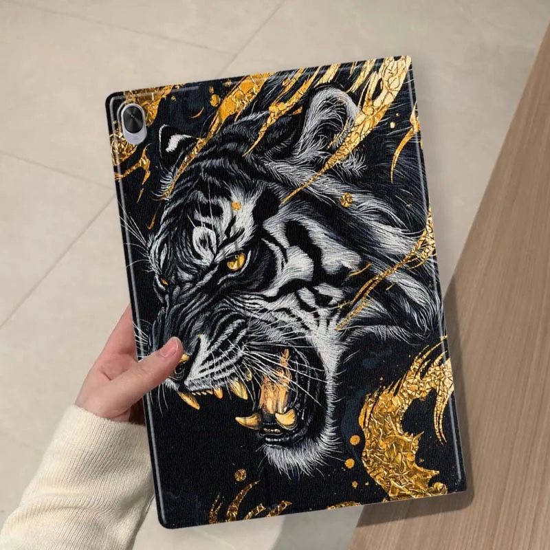 Fierce Tiger Flame Burst For Huawei MediaPad 11 M5 M6 ES Pro M5Lite Honor Pad V7 V8 X7 X8 X9 GT Pro Tab Tablet Case Soft