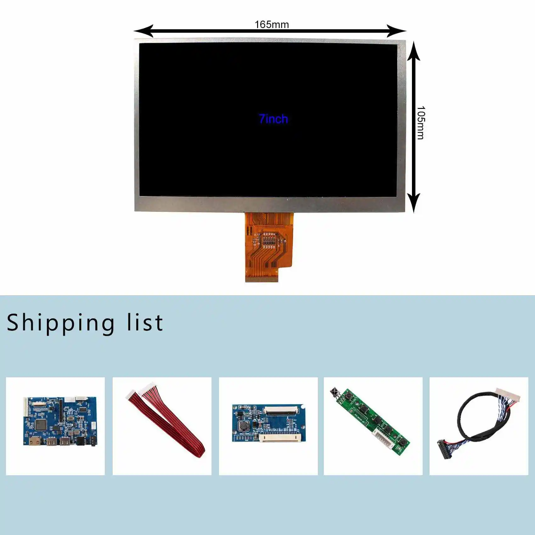 HD MI плата ЖК-контроллера с USB 7 дюймов 1024X60 0 IPS ЖК-экран поворотное изображение Сделай Сам ЖК-экран