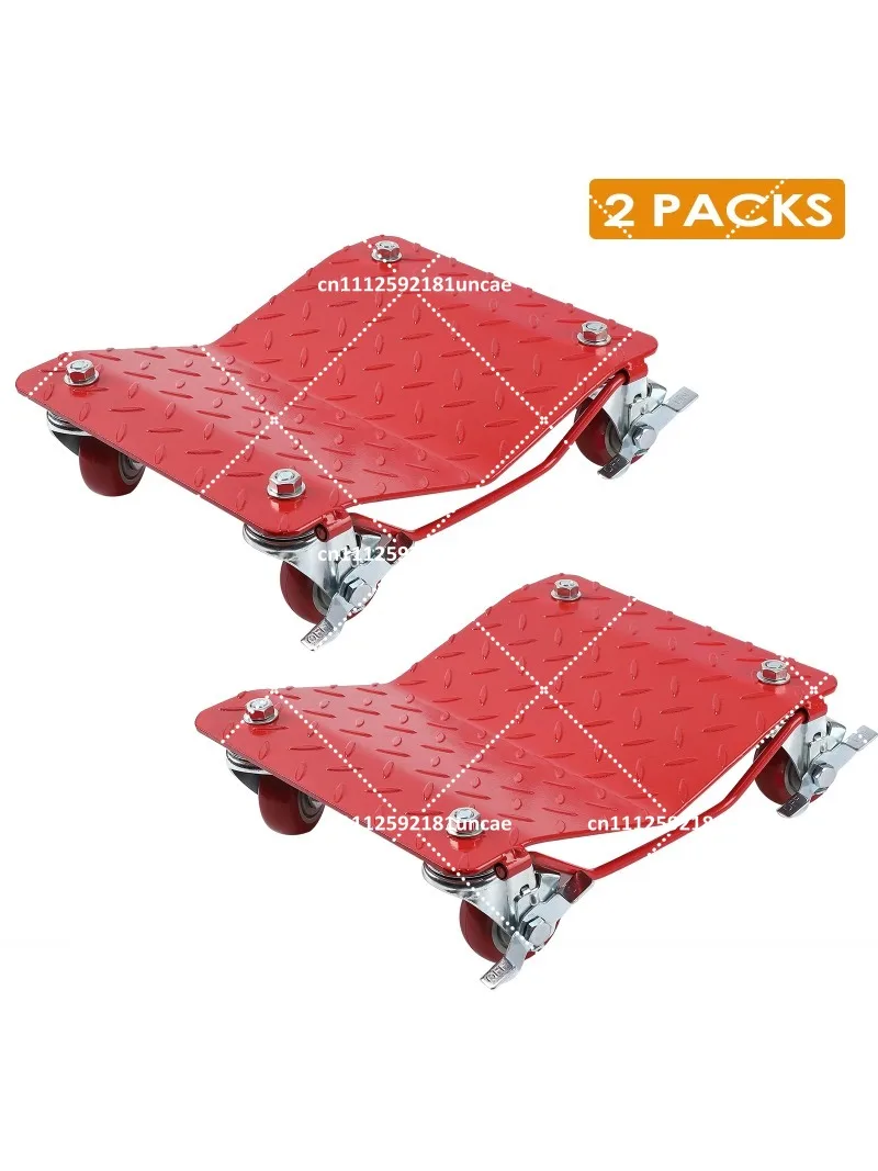 Car Tire Wheel Trolley Dollies 2/4PCS 1500lb Each Capacity Vehicle Skate Moving Tire with 4 Casters Auto