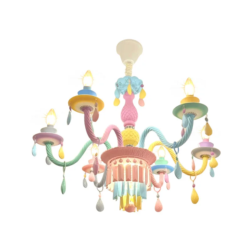 

Children's room eye protection light girl creative American restaurant crystal princess bedroom light ins Internet celebrity