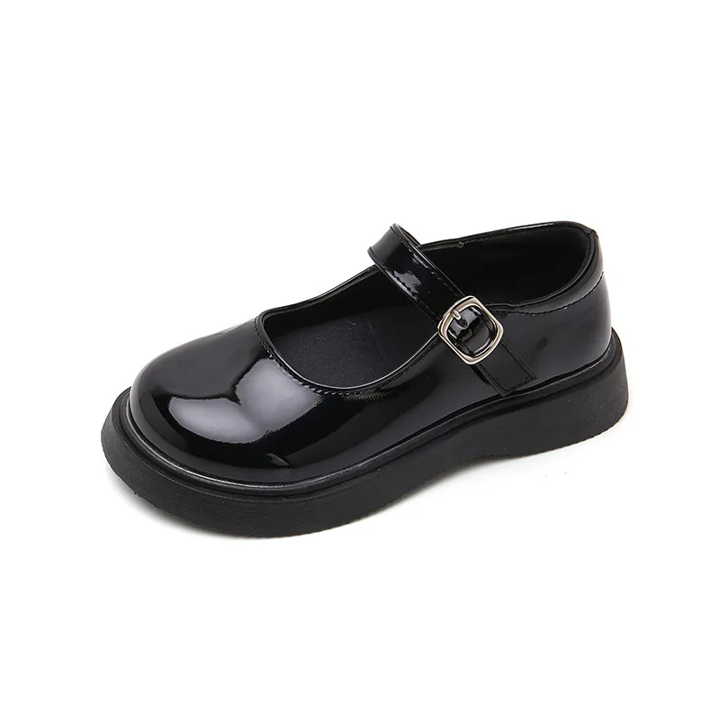 2025 جديد الأميرة حذاء مسطح للأطفال لفتاة أسود ماري جين المتسكعون أحذية رياضية أطفال أحذية الحفلات طالب أحذية من الجلد 6 سنوات