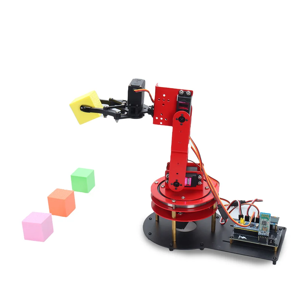 Robot Arm For Maker Competitions Programmable With Gesture And App Dual Control , Aluminum Alloy Housing