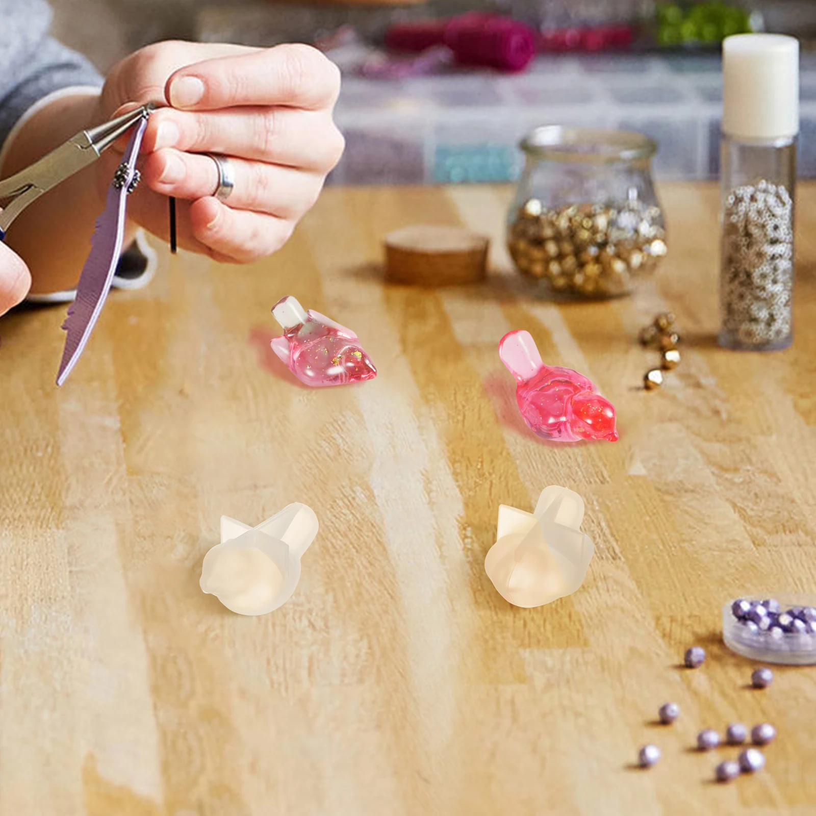 

2Pcs Crystal Diy Manual Decorative Bird Silicone Jewelry Accessories DIY Manual Creative Crystal Epoxy Mold Mold Tools