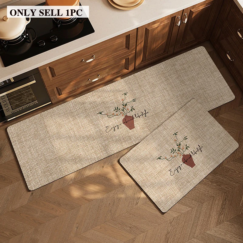 Kitchen Mat Long Stripe Rug Stain-Resistant Durable Floor Mats D Carpet Minimalist Style Home Decoration Rugs Alfombra De Cocina