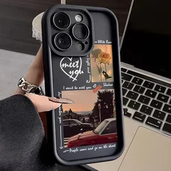 Funda de silicona para teléfono móvil, carcasa a prueba de golpes con diseño de flores y rosas, para iPhone 11, 12, 13, 14, 15 Pro Max, XS, X, XR, 7, 8, 15 Plus, SE 2020