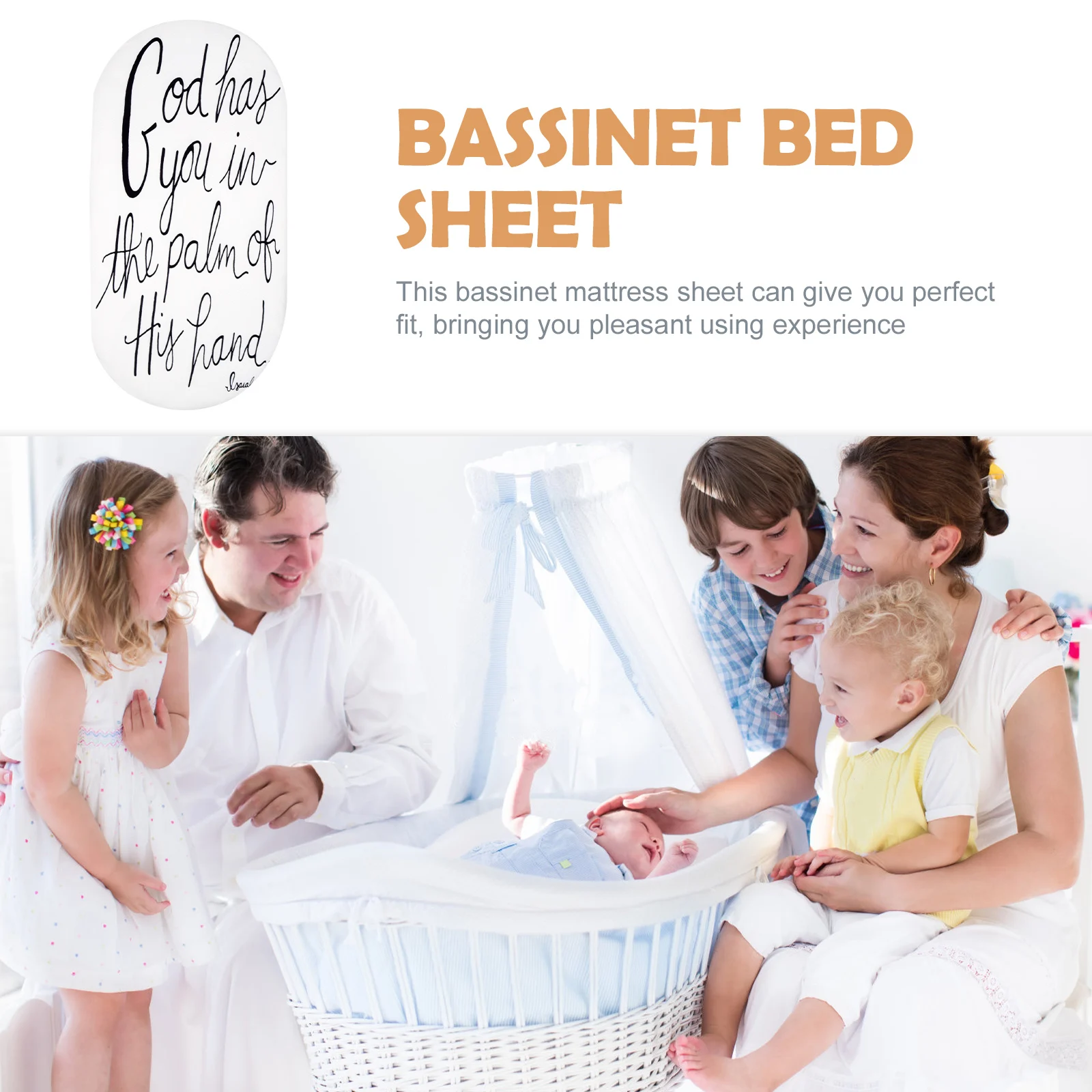 Matelas de berceau tricoté en Polyester, drap-housse élastique, doux et respirant, pour bébé garçon et fille, peau sensible, 1 pièce