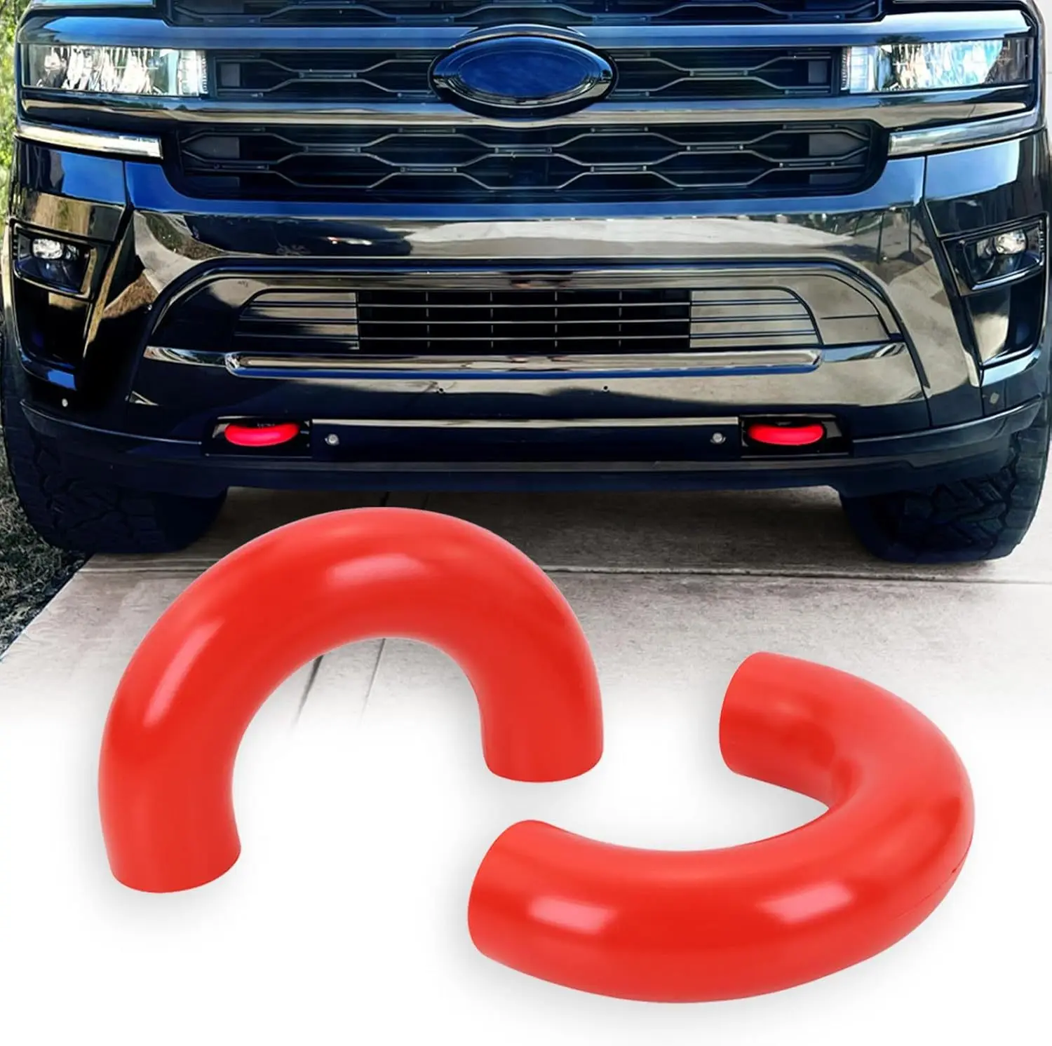 Sporty Car Accessories for Trailers Red Trailer Personalized Tow Hook 04-24 Ford F150 Mustang Drop Hitch Exterior Automobiles