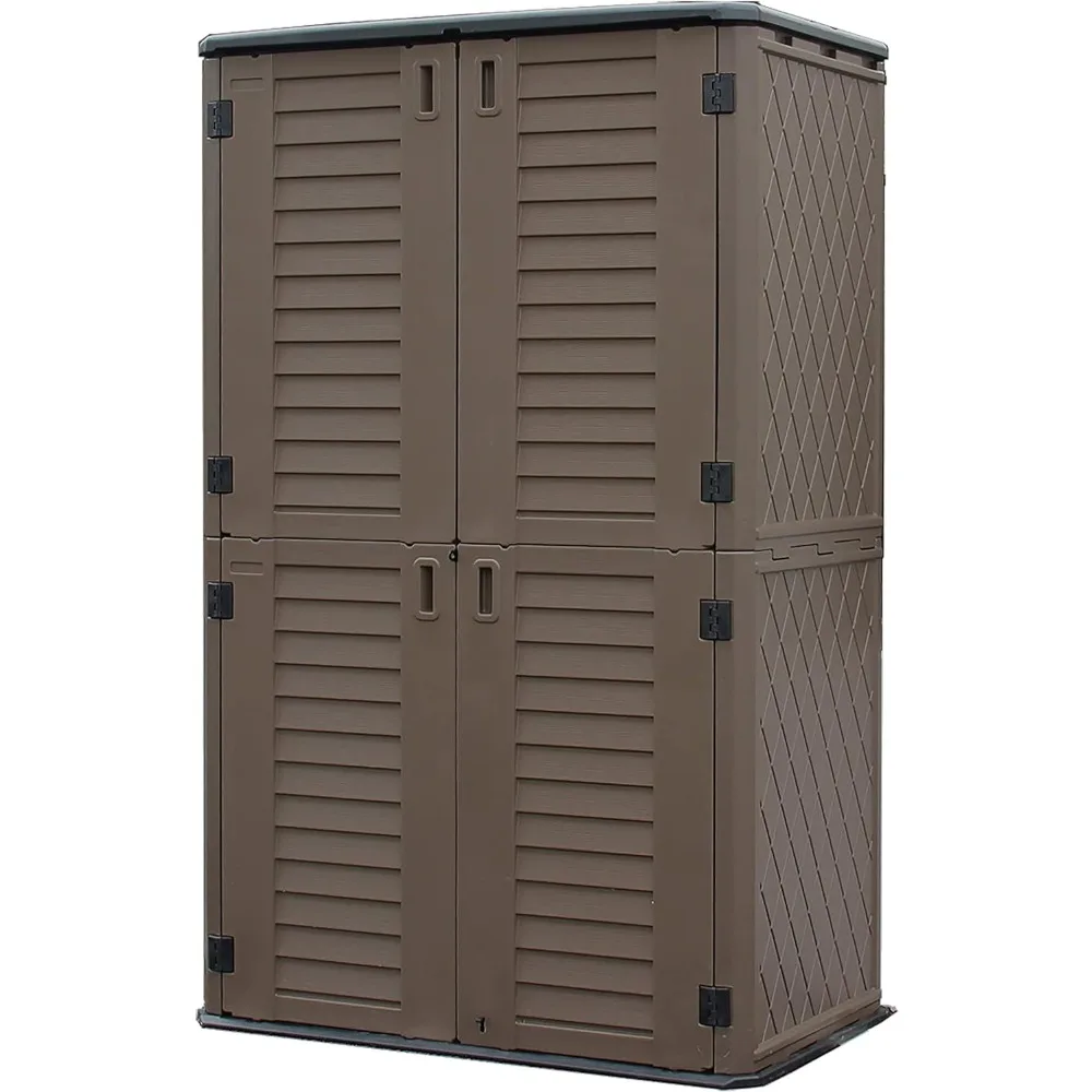 

66 Cu.ft Sheds & Outdoor Storage, Vertical Storage Sheds Outdoor with Floor, Bike Shed, Outdoor Storage Cabinet Waterproof