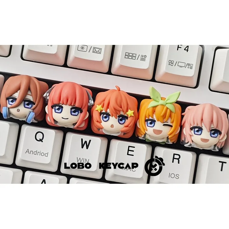 

The Quintessential Quintuplets Series Keycaps Nakano Ichika Miku Yotsuba Personalized Anime Resin Mechanical Keyboard Keycaps