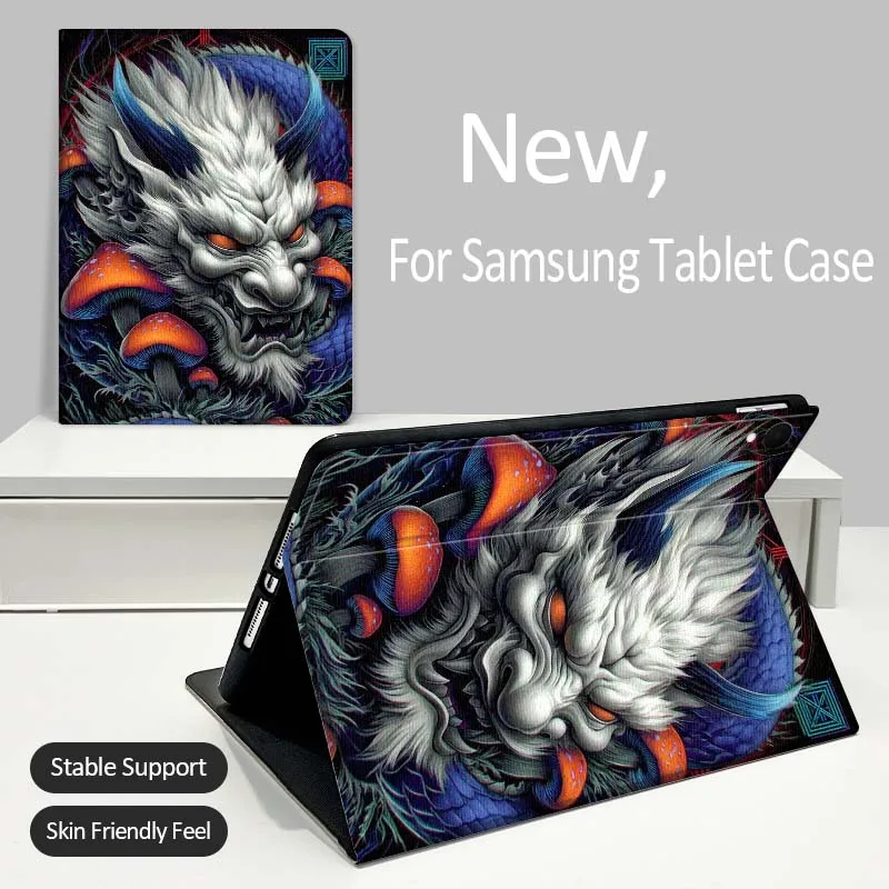 

Art Dragon Illustration Tablet Case For Samsung Galaxy Tab A A7 A8 A9 A11 S6 S11 Lite Plus 10.1 10.4 10.5 Inch 2022 2025