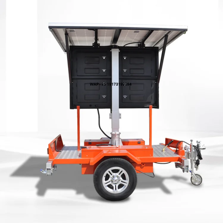 4 Sqm Led Trailer Display Outdoor Solar Power Led Mobile Trailer Screen Led Advertising Panel Billboard
