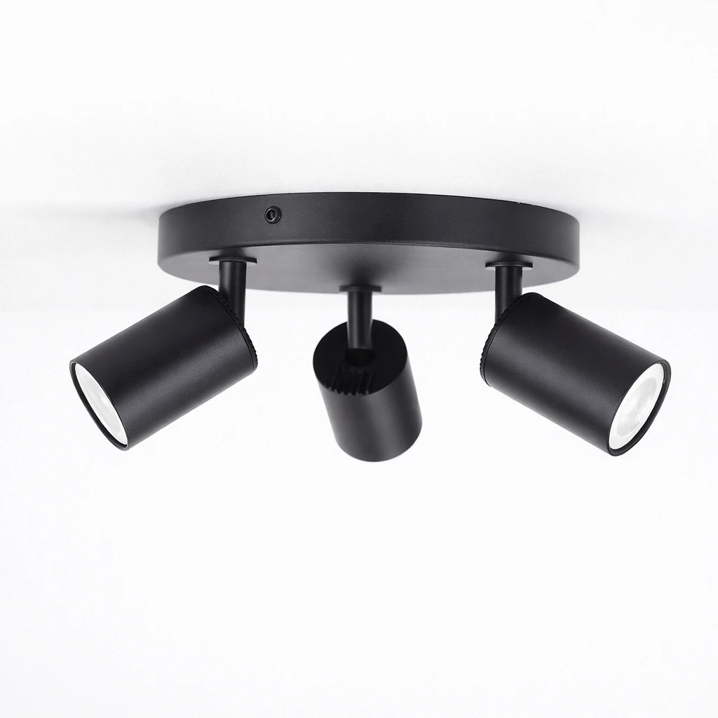 JOYINLED 3-Lichter Deckenleuchte Moderne GU10 Decken-Spotleuchte Drehbarer Innenstrahler Heim-Dekor Küche Schlafzimmer LED-Beleuchtung