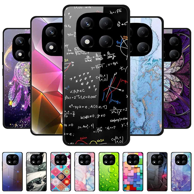 

Для Xiaomi Redmi Note 14 Pro 4G Чехол из закаленного стекла Жесткая задняя крышка из ПК для Redmi Note 14 Pro 14Pro 4G Чехлы для телефонов Модные корпуса