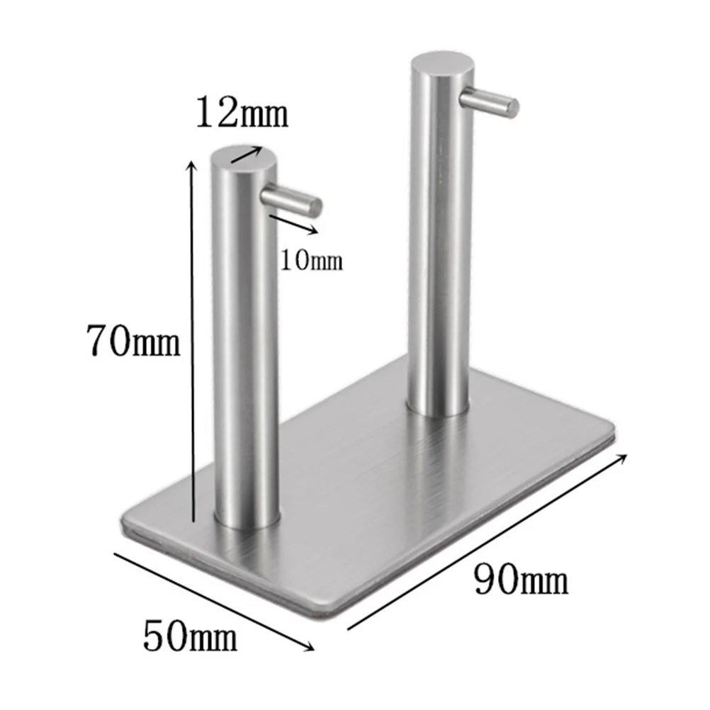 حامل مجفف الشعر من الفولاذ المقاوم للصدأ، منظم ذاتي اللصق مثبت على الحائط، بدون حفر، سهل التركيب، إزالة المظهر الحديث