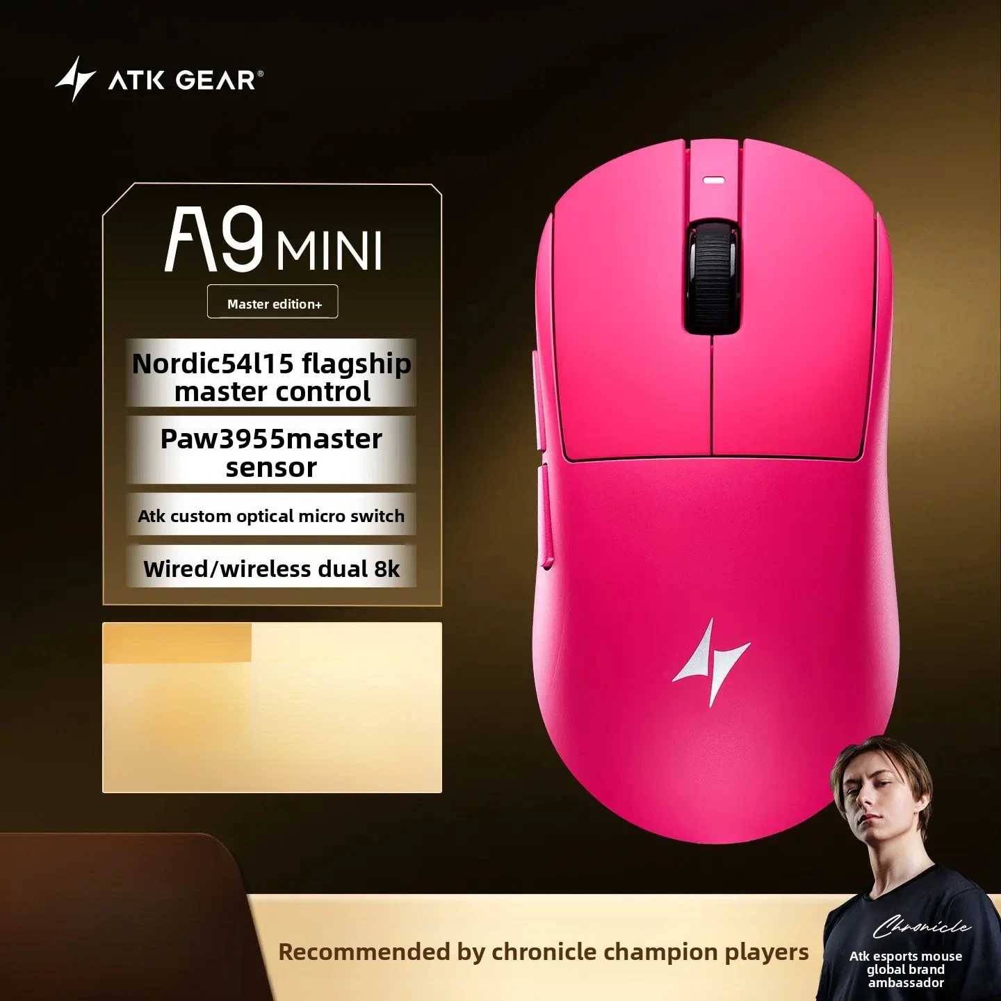 ATK Dragonfly A9 MINI Wireless Gaming Mouse 39g RGB