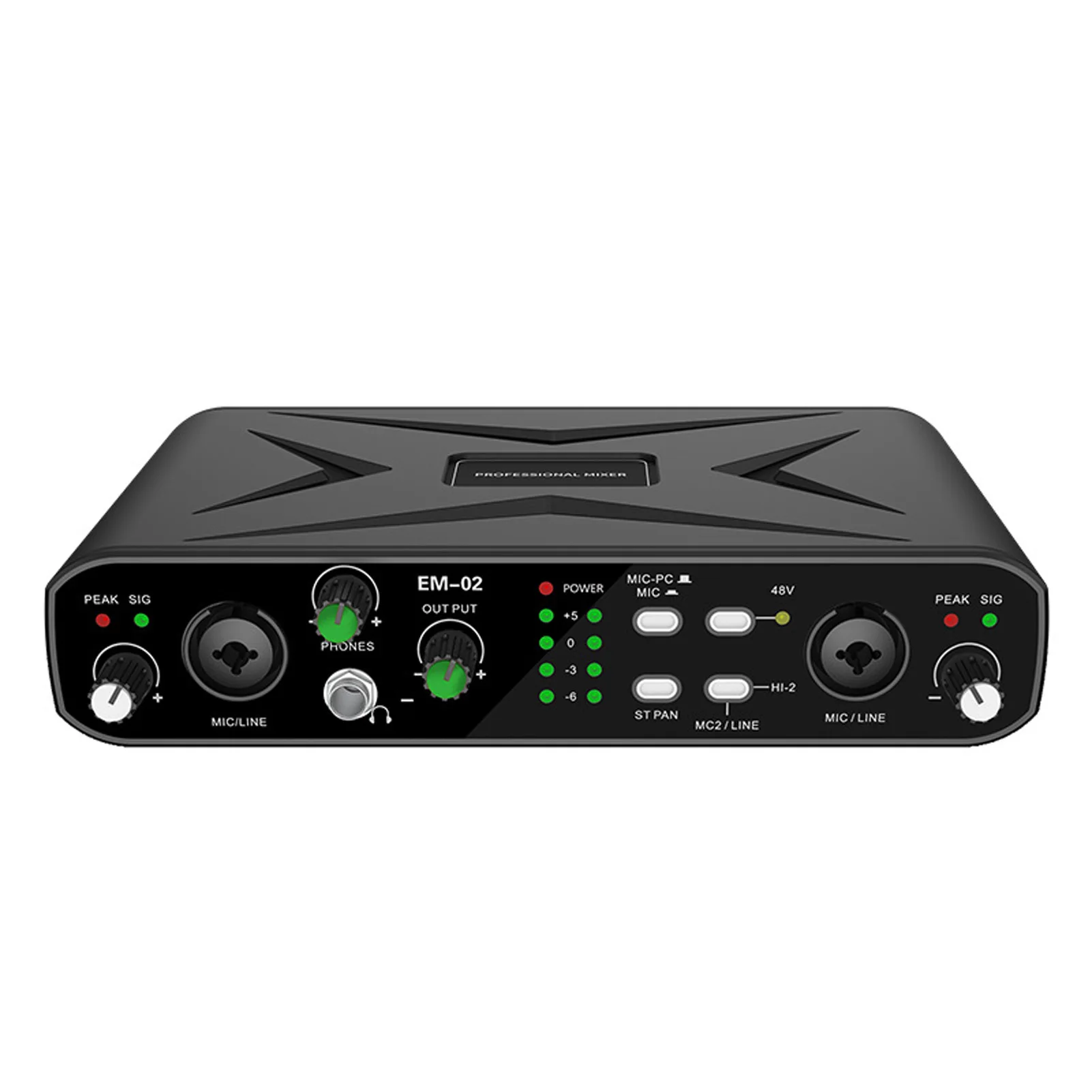 

Внешняя USB-звуковая карта, звуковой интерфейс с микрофонным предусилителем, консоль для микширования с функцией Plug and Play для прямых трансляций и караоке