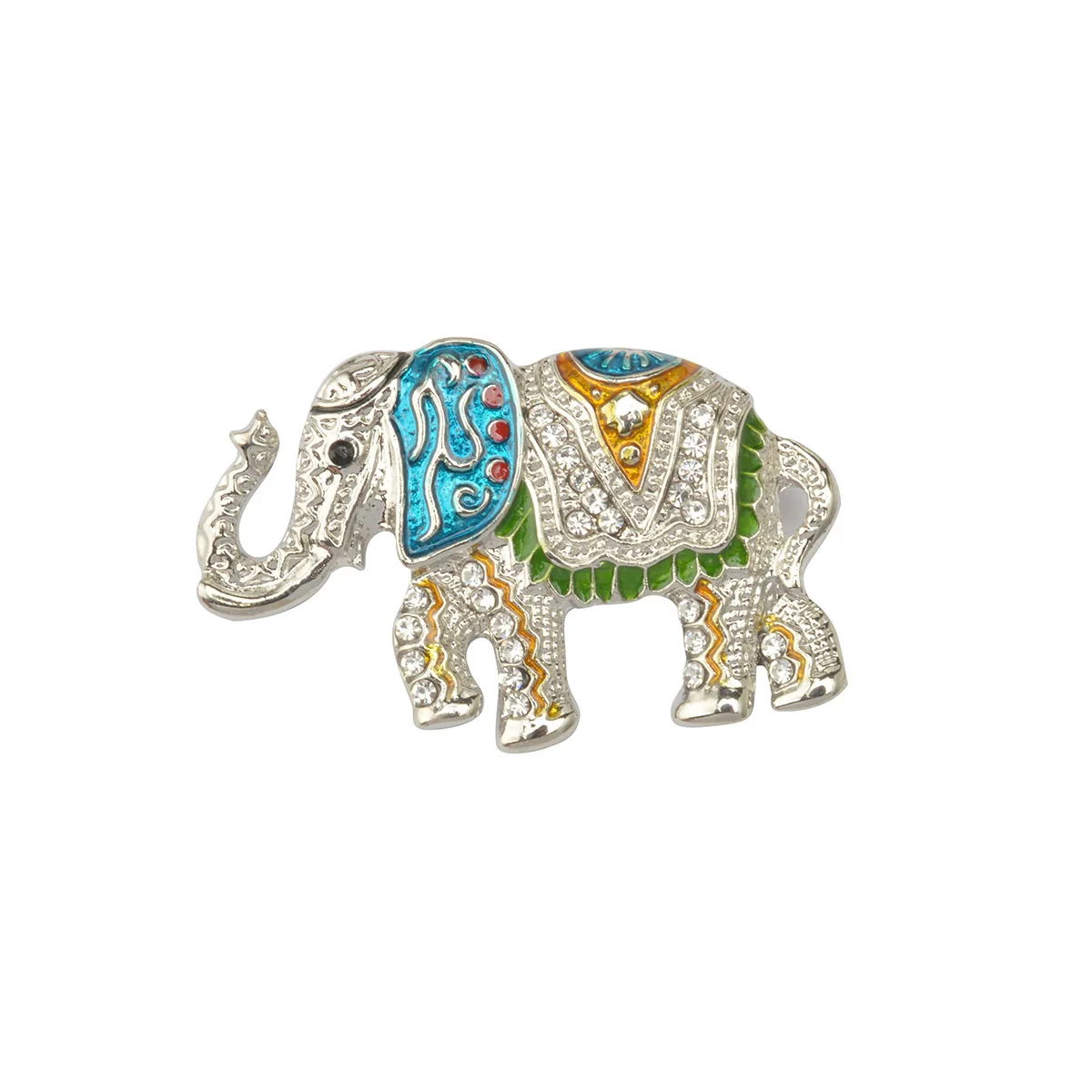 الفيل بروش دبوس حفلة عيد الميلاد هدية تفضل حجر الراين بروش الزخرفية للملابس أكياس الفضة خفيفة الوزن مشرق