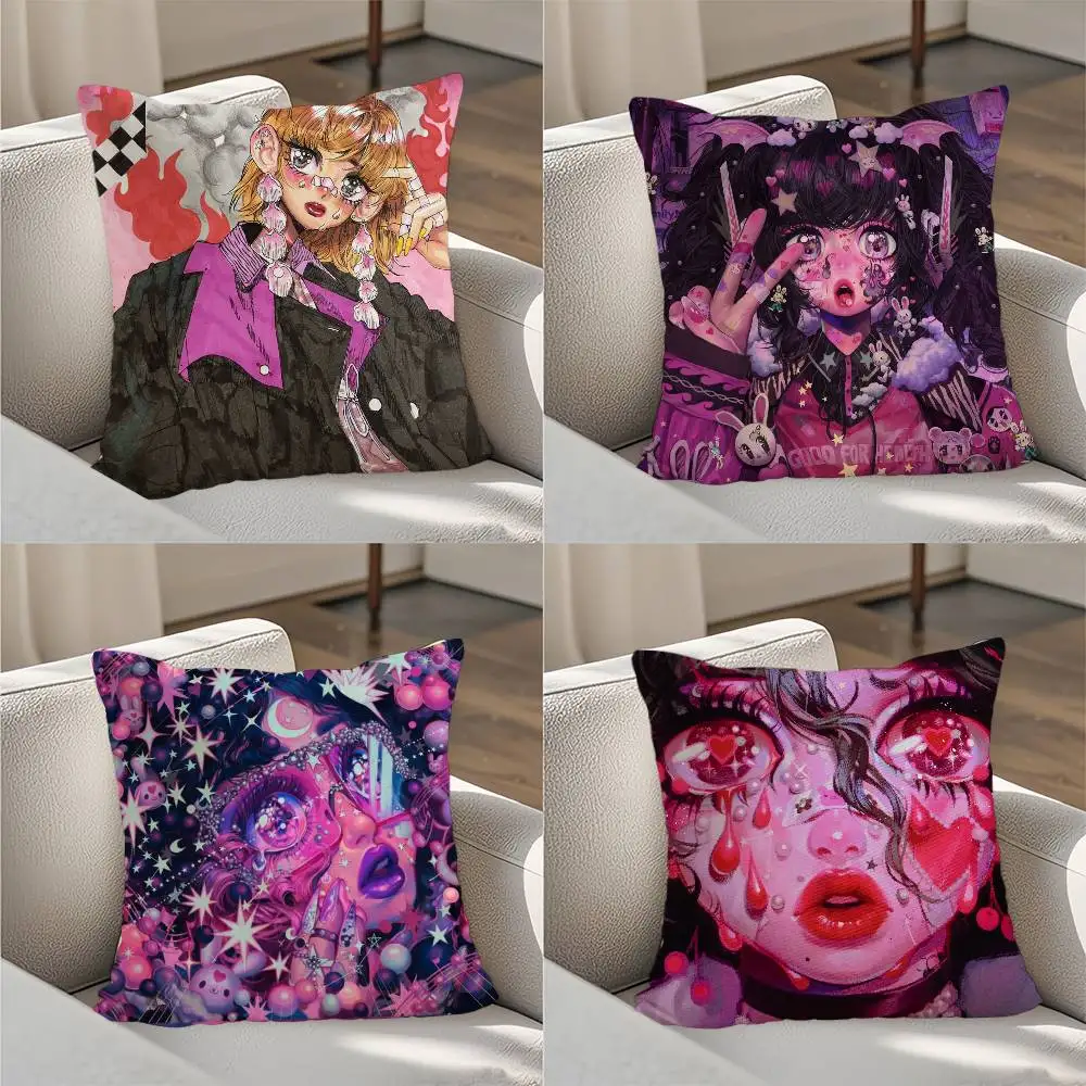 

eunpyon art Pillow Case Luxury Double-sided For Car Pillows 45x45 Cushions Cover Home and Decoration Sofa Pillowcase 50x50