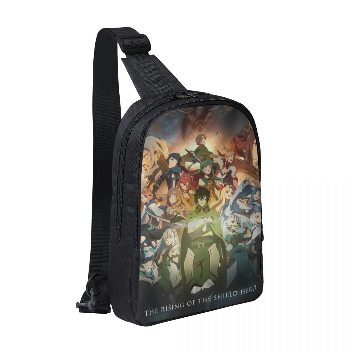 Anime Rising Of The Shield Hero Crossbody Sling Backpack Shoulder Sling Chest Bag Adjustable Travel Hiking Daypack Outdoor