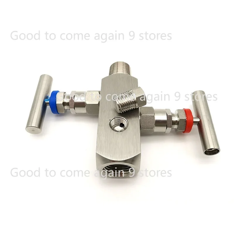 EF-3 Two Valve Group 304 316L Stainless Steel Integrated Two Pressure Gauge Pressure Transmitter Thread Instrument Valve 1/2