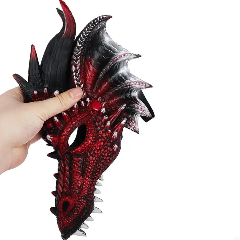 Y5GC Dragon Mask Halloween maska ​​dinozaur Dragon Costume Carniva Mask Party