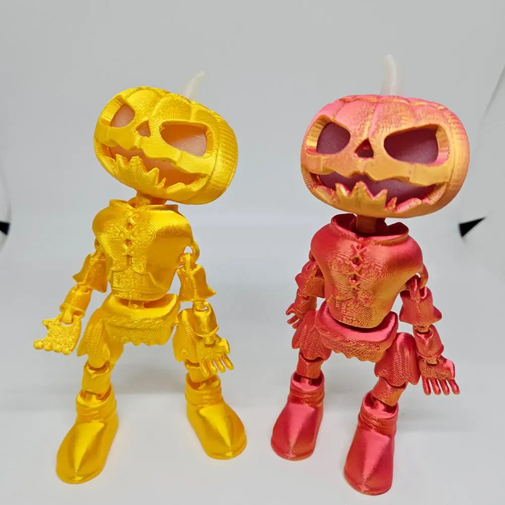 Pumpkin Man Shape Decoration Glow-in-the-dark Pumpkin Man Figurine Lighted Jack O Lantern Ornaments for Halloween House Party