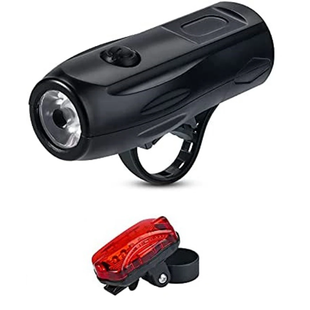 Bike Light Set Black Headlight,Waterproof, Easy to Install and Release for Men Women Kids Cycling Safety