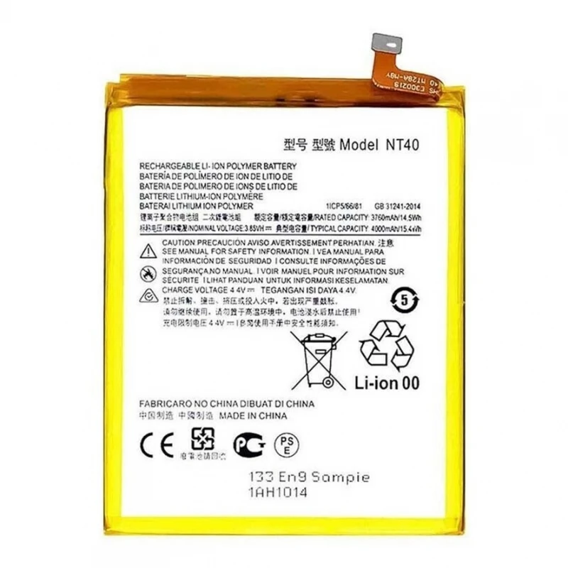 Internal battery NT40 compatible for Motorola Moto E20 4000mAh replacement XT2155 # Motorola Moto E20 (XT2155-1, XT2155-5)