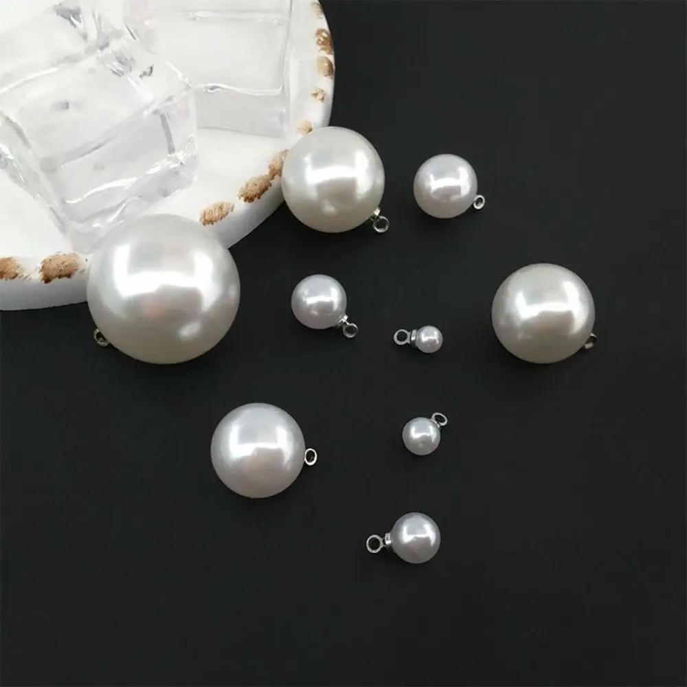 10PCS Jewelry Clothes Decor Artificial Pearl ABS Alloy Imitation Pearl Gold Handmade Pearl Buttons for Sweater Gift