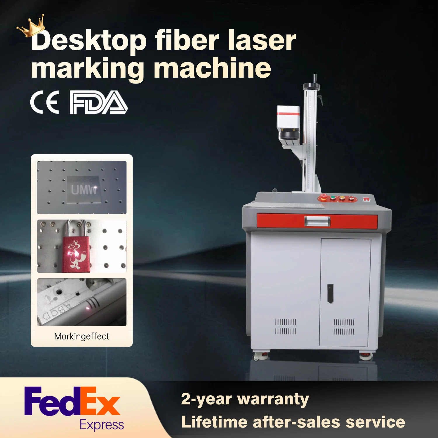 

Настольный волоконный лазерный маркировочный станок мощностью 50 Вт/лазерный гравировальный станок