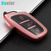 Carbon Fiber Key Cover Case for MG4 MG5 MG6 MG ZS EV HS EHS ZX GT Roewe RX3 RX8 ERX5 RX5 I6 I5 Keyring Shell KeyChain Holder